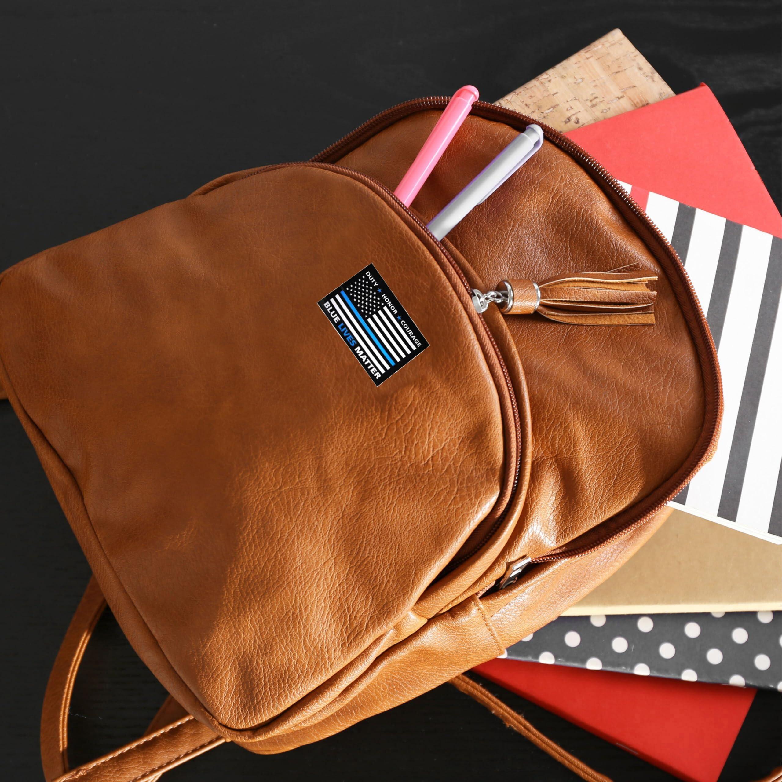 Fundraising For A Cause 250 Police Support Stickers - Roll of 250 Blue Lives Matter Flag Stickers