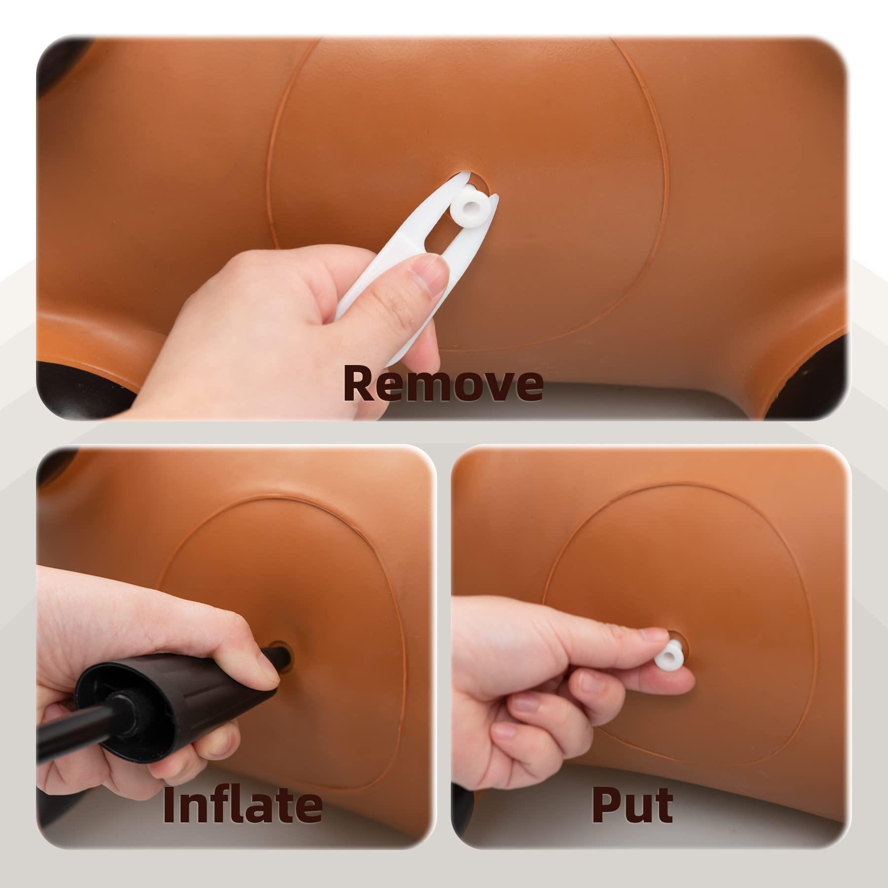 ZOOJOY ZOOJOY Bouncy Horse Hopping Toys, Inflatable Animal Horse Toys for Toddlers 1-3, Outdoor Indoor Bounce and Ride On Bouncer for Boys Girls, Birthday Gifts for 18 Months 2 3 4 5 6 Year Old with Pump