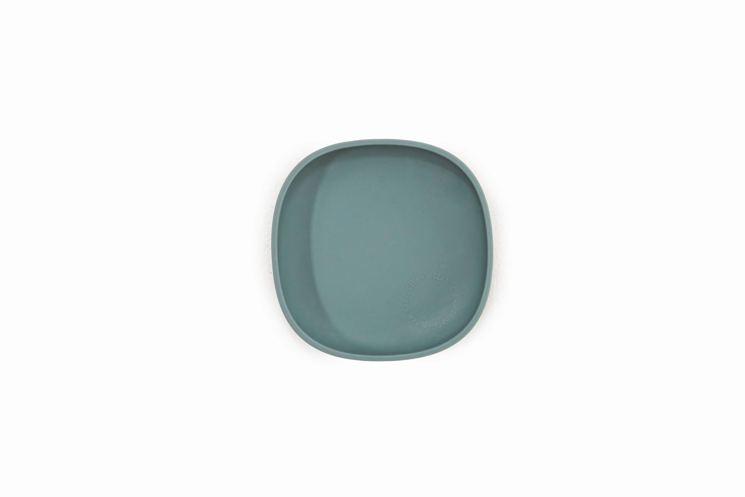 PAPERCLIP PAPERCLIP Silicone Plates in Cactus Green with Resusable Snack Bag