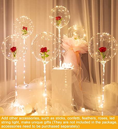 Aredpoook 20 Inch Bobo Balloons Bubble Balloons, 10 Pcs Clear Bobo Balloon, Large Transparent Bubble Balloon for Christmas Wedding Birthday Party Decoration