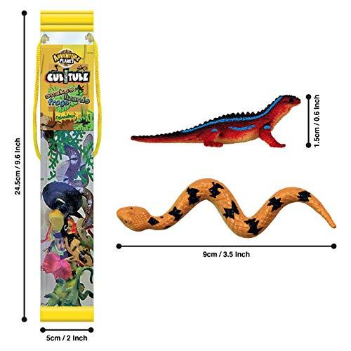 Cubitube Cubitube - Shark from Deluxebase. 11 Piece Small Shark Figurines and Play Accessories Collection. Reusable Plastic Storage Tube of Ocean Mini replicas.