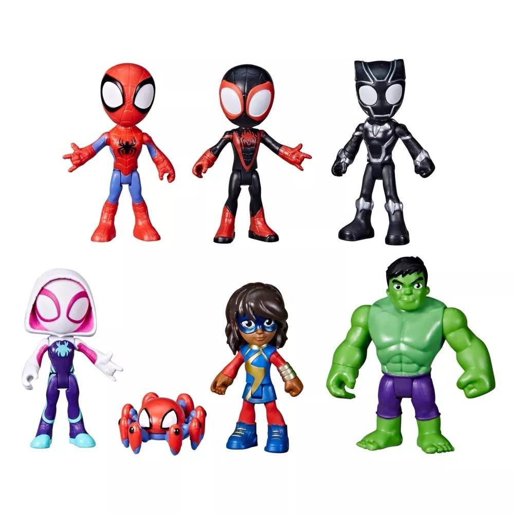 Marvel Marvel Spidey & His Amazing Friends Action Figures Superheroes + Villains (Choose Figure) (Spidey Heroes Pack (7 Figures))