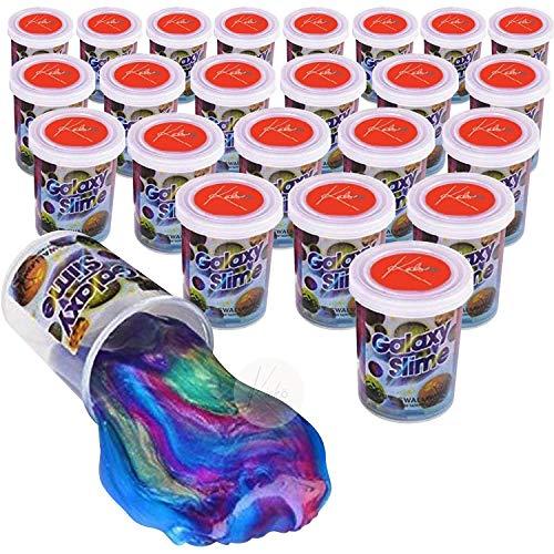 Kicko Kicko Marbled Unicorn Color Slime - 24 Pack and Pack of 6 Colorful Galaxy Sludge - Gooey Fidget Set for Sensory and Tactile Stimulation, Stress Relief, Party Favor, Educational Game