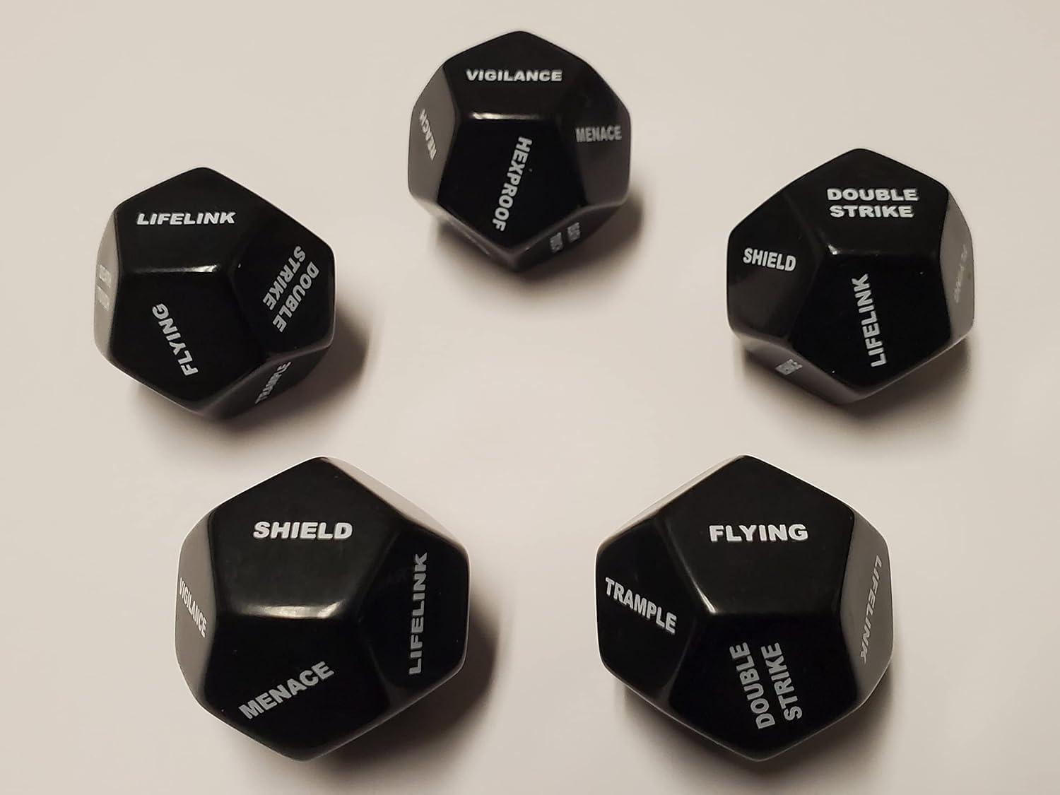 Rook Robot 10x Deluxe 12 Sided Large Keyword & Shield Counters Compatible with Magic: The Gathering MTG CCG