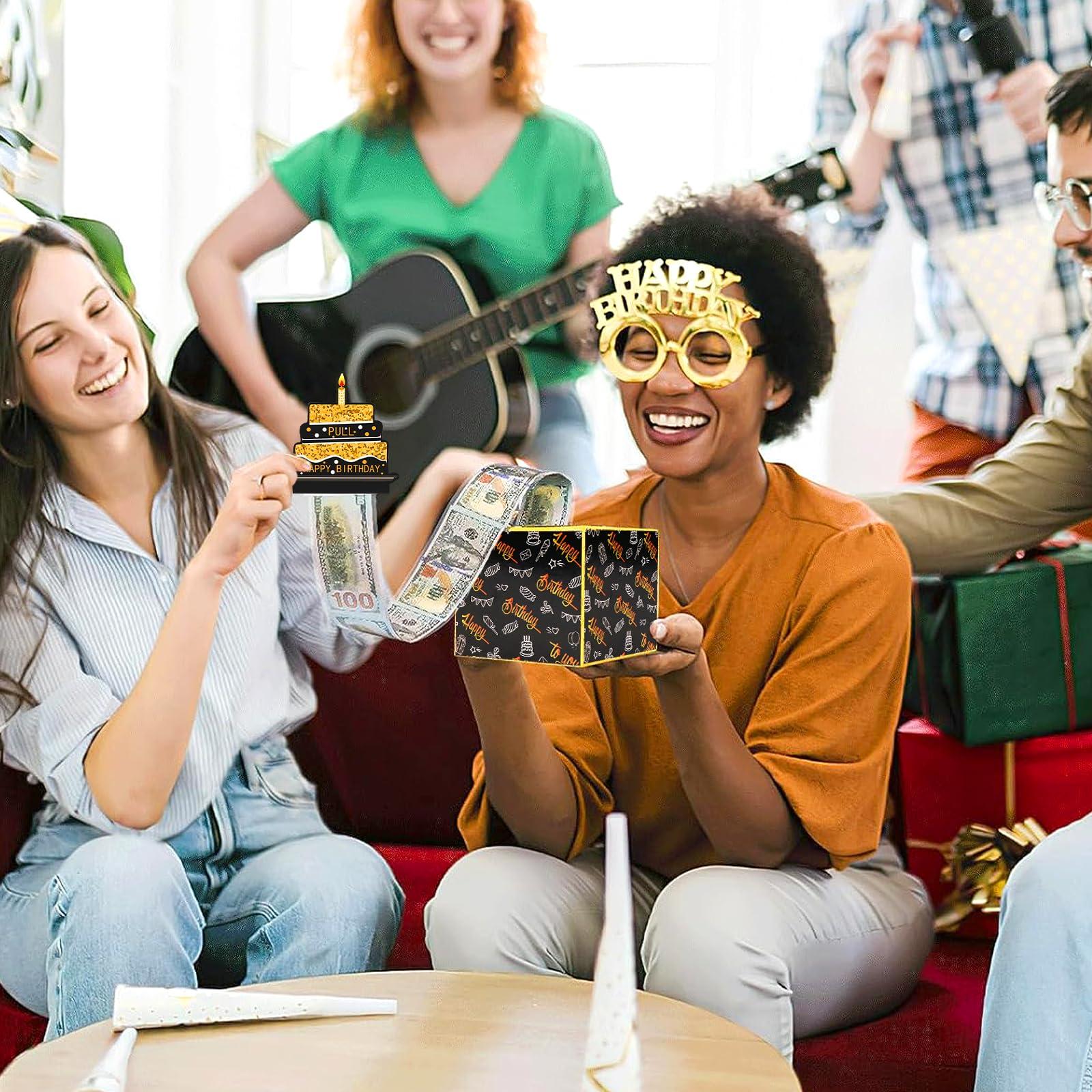 Omlisca Omlisca Happy Birthday Money Box for Cash Gift Pull DIY Birthday Gifts Surprise Gift Box for Money Fun Gift Ideas Special Birthday Celebration Creative Way to Give Cash Gifts for Kids Friends Family