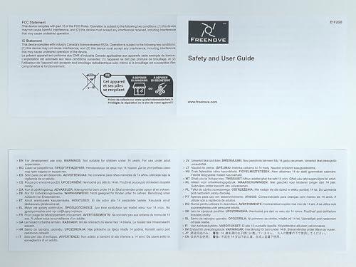 FREENOVE FREENOVE Robot Dog Kit for ESP32-WROVER CAM (Included), Dual-core 32-bit 240 MHz Microcontroller, Walking, Camera, Touch Sensor, Ultrasonic Ranging, Buzzer, RGB LED, Servo, App