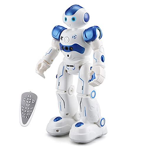 WEECOC WEECOC RC Robot Toys Gesture Sensing Smart Robot Toy for Kids Can Singing Dancing Speaking Christmas Birthday Gift (White)