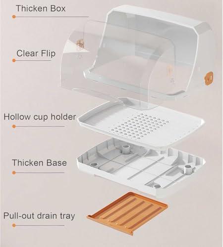 GLDWEY GLDWEY Desktop Cup Storage Rack Multi Functional,Baby Bottle Drying Rack, Portable Bottle Drying Rack, Space Saving Drying Rack for Baby Bottles, Baby Drying Rack with Cover