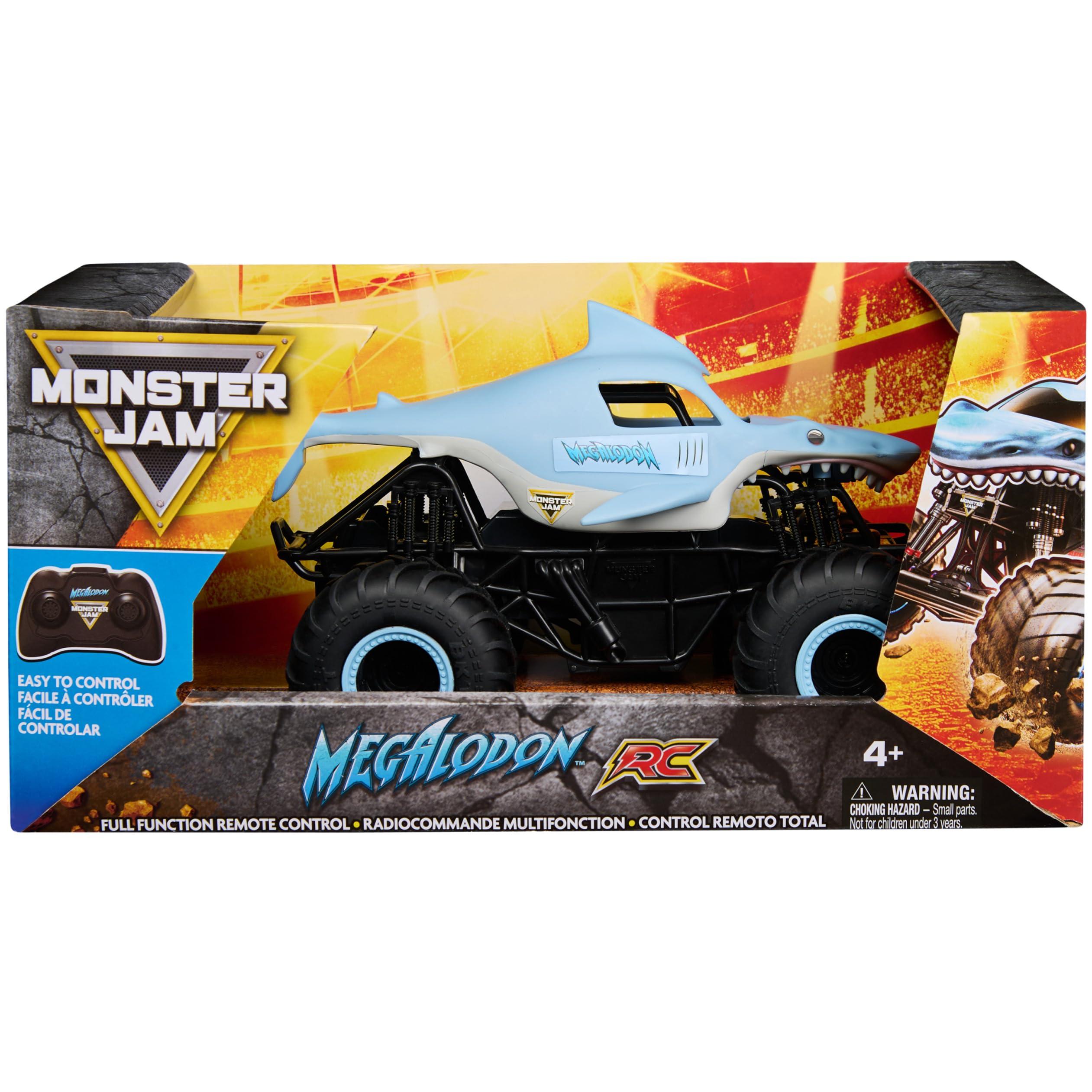 Monster Jam Monster Jam, Official Megalodon Remote Control Monster Truck, 1:24 Scale, 2.4 GHz, for Ages 4 and Up