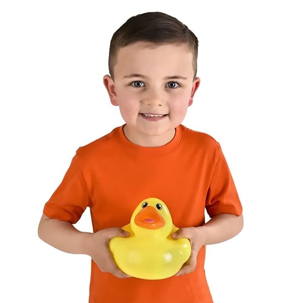 The Dreidel Company The Dreidel Company Giant Glitter Rubber Duck Toy with Sound Assortment Duckies for Kids, Bath Birthday Gifts Baby Showers Summer Beach and Pool Activity, 6\" (3-Pack)