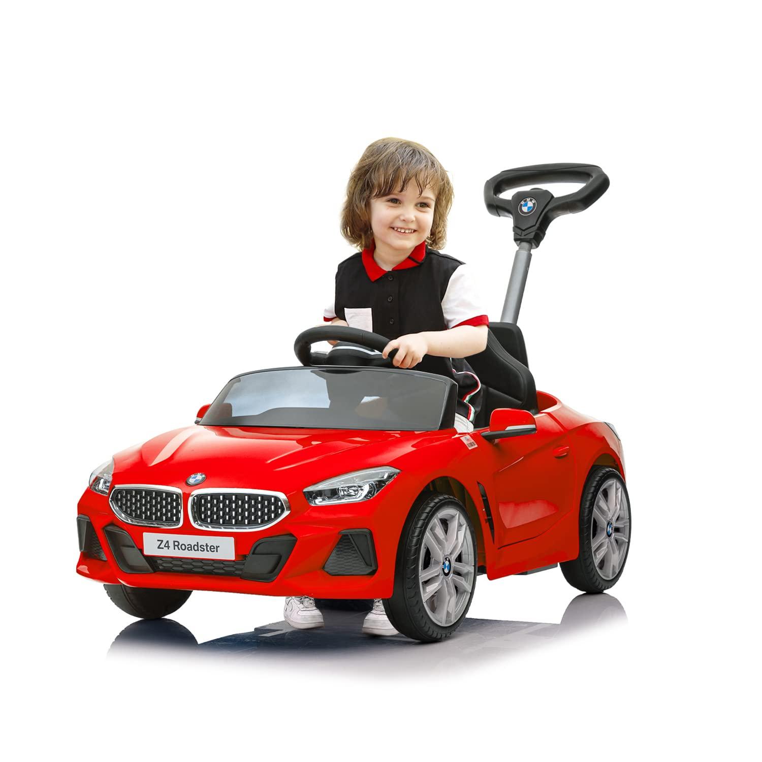 Voupou Voupou Push Ride-on Car for Toddlers 1-5, Licensed BMW Z4 Toddler Push Car with Adjustable Push Rod/Horn Music/Silent Wheel, Push Car for Baby Birthday Gift (Red)