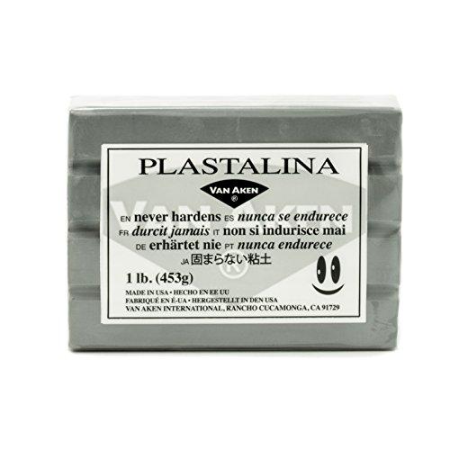 Van Aken Van Aken Plastalina Modeling Clay - Gray, 1 lb, Modeling Clay