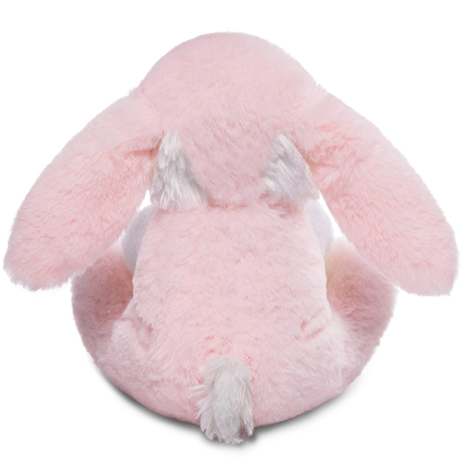 HO-EF HO-EF Bunny Rabbit Stuffed Animal, 8.5\" Plush Bunny with Floppy Ears, Machine Washable& Softness, Rabbit Toys for Girls Boys Kids Babies Great Easter Birthday Gifts Decorations, Pink