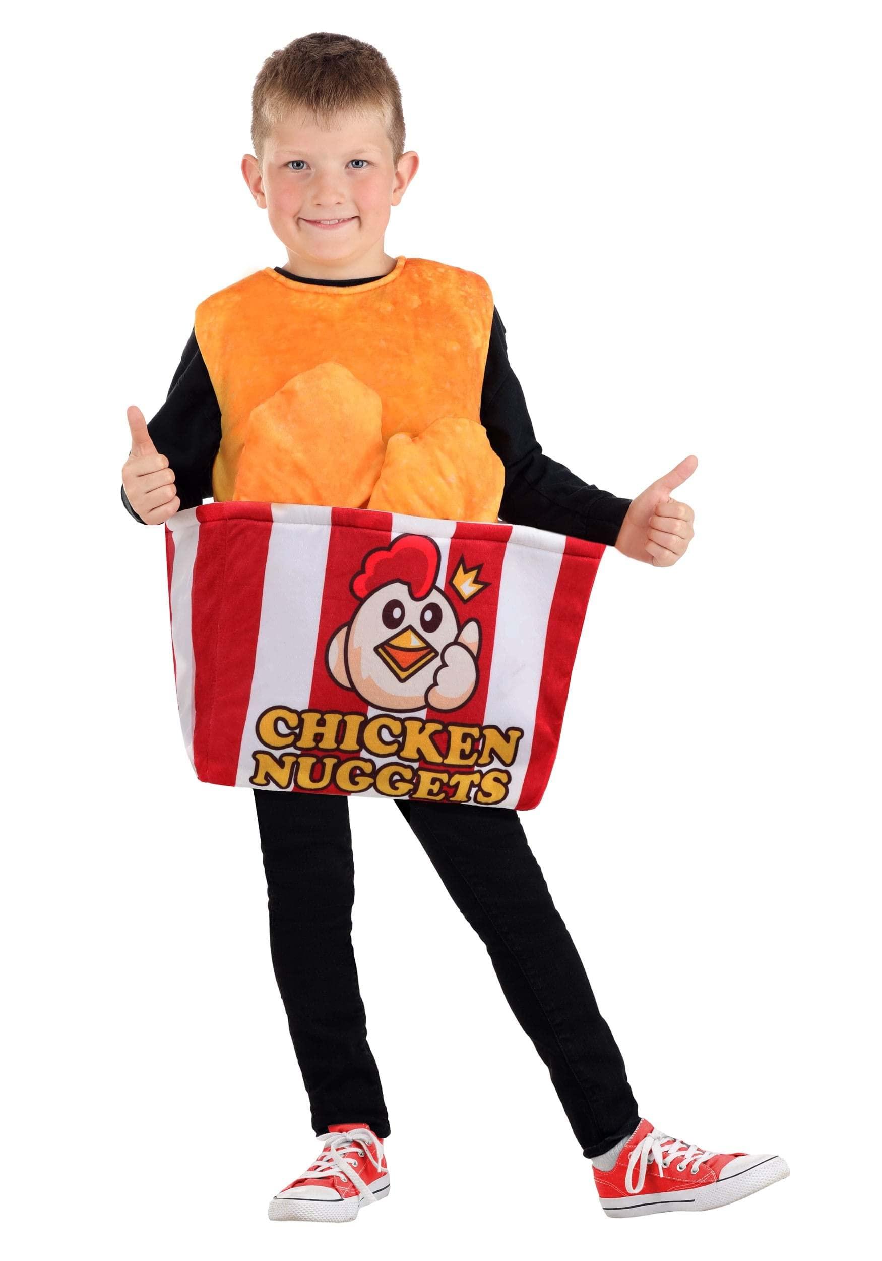 FUN Costumes Chicken Nugget Costume for Kids - Sleeveless Tunic with Foam Box - Food & Drink Theme