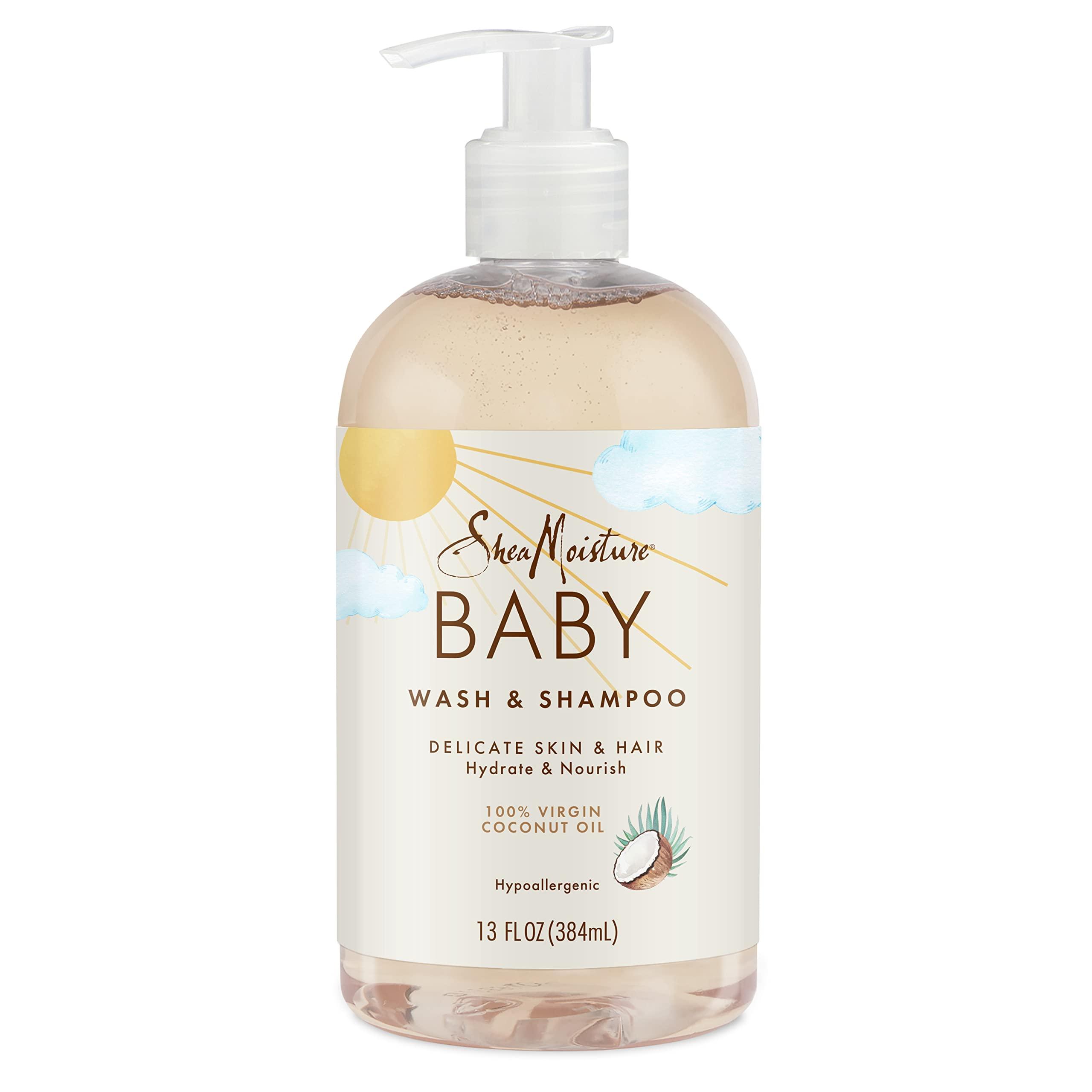 SheaMoisture SheaMoisture Baby Wash and Shampoo 100% Virgin Coconut Oil for Baby Skin Cruelty Free Skin Care 13 oz