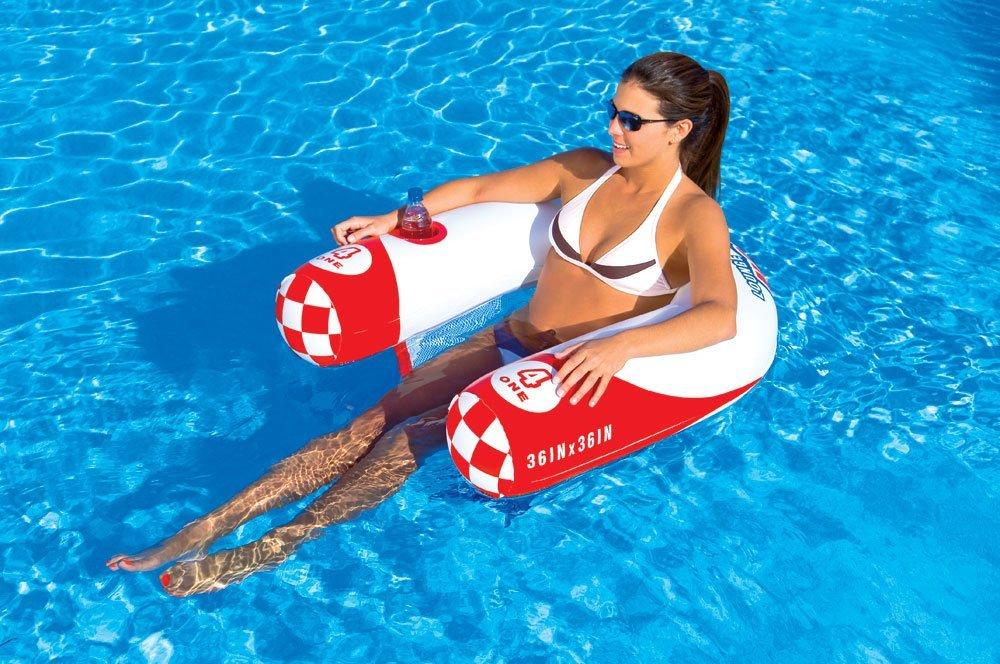 SportsStuff SPORTSSTUFF NOODLER Pool Float Lounge Bundle | Sportsstuff Noodler 1 Inflatable Floating Lounge Chair