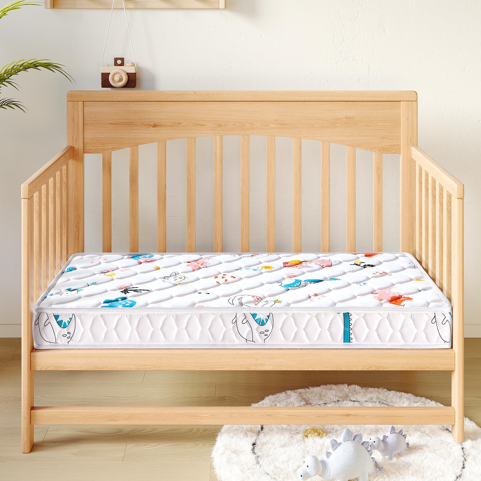 Letmxiu Letmxiu Premium 5" Crib Mattress and Toddler Mattress, Dual-Sided and Firm Toddler Bed Mattress, Hypoallergenic Toddler Mattress for Toddler Bed, Non-Toxic Fits Standard Crib and Toddler Bed