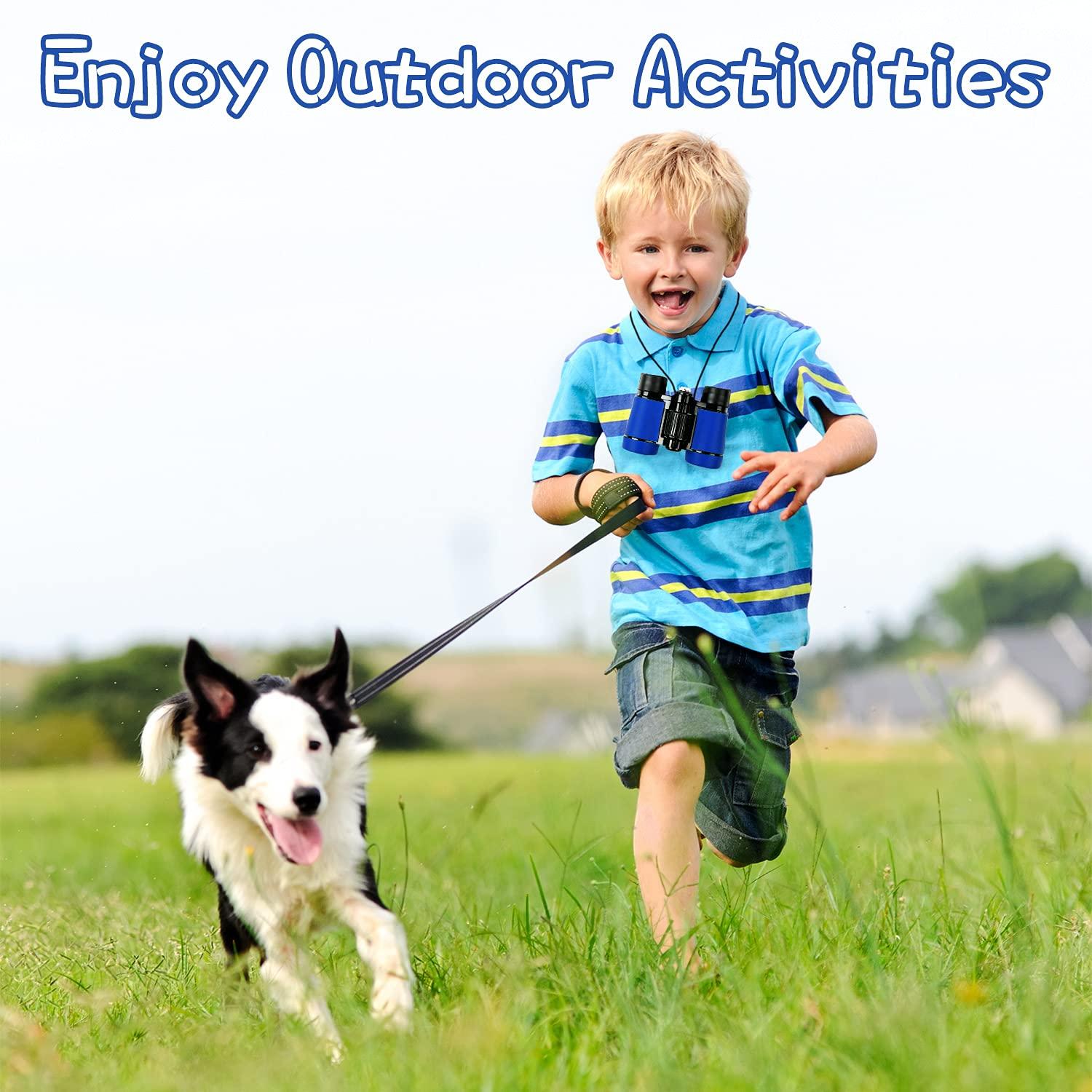 Scotamalone Scotamalone Kids Binoculars Shock Proof Toy Binoculars Set for Age 3-12 Years Old Boys Girls Bird Watching Educational Learning Hunting Hiking Birthday Presents