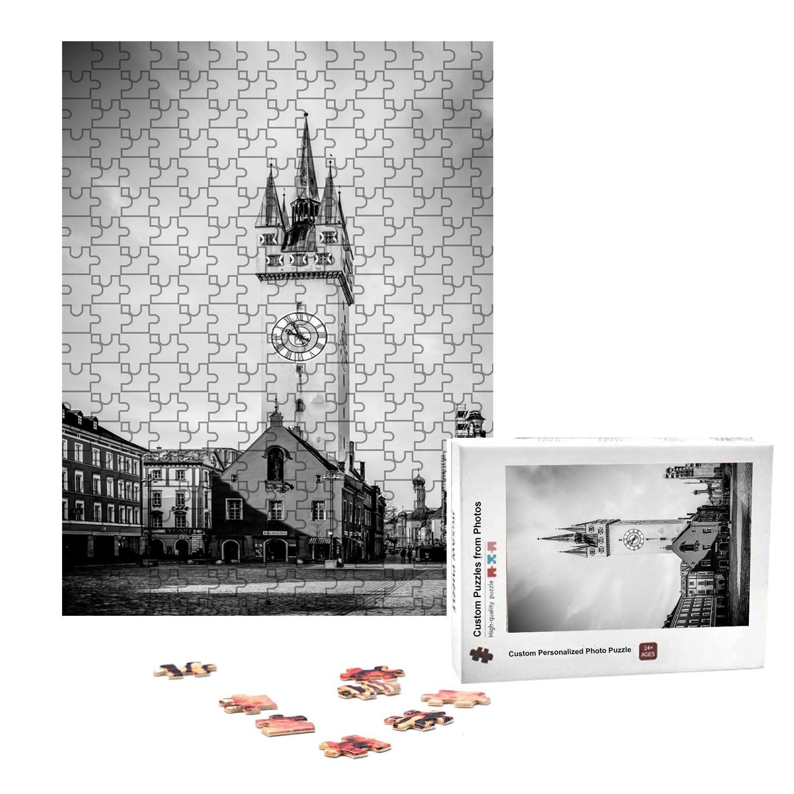 LCPKUTTR Personalised Jigsaw Puzzle ,Custom Jigsaw Puzzle from Photos,Wooden Jigsaw Puzzles - Puzzle Your Photo in 300/500/1000 Pieces Make Your Own Jigsaw Puzzle for Adult Kids Teens BD-10402(Size:300pcs)