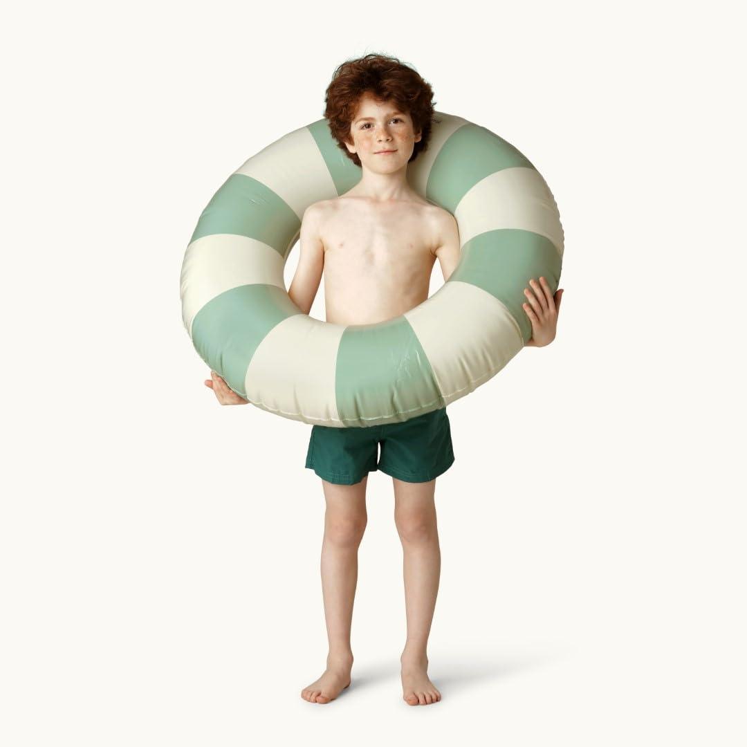 Petites Pommes Petites Pommes Classic Striped Swim Ring Pool Float for Children 6+ Years Old