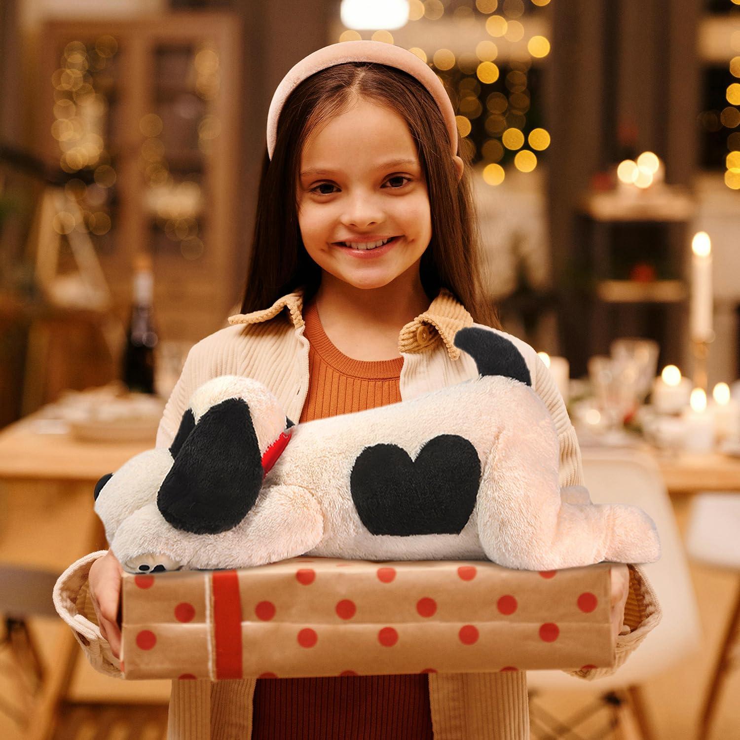 ZPIUU ZPIUU Dog Weighted Stuffed Animals,30 Inch 5.5 lbs Weighted Plush Animals,Giant Puppy Plush Pillow Toy, Gifts for Kids, Boys and Girls Adults (30\" 5.5lbs)