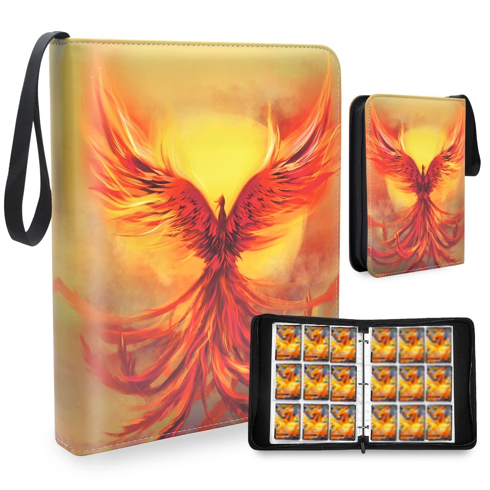 uimomn Card Binder for Trading Cards | 9 Pocket with 50 Sleeves up to 900 Cards | Holder Album School Choice for 1-18 Year Boys/Girls | Trading Card Binder Display Case (Card not included) (F1)