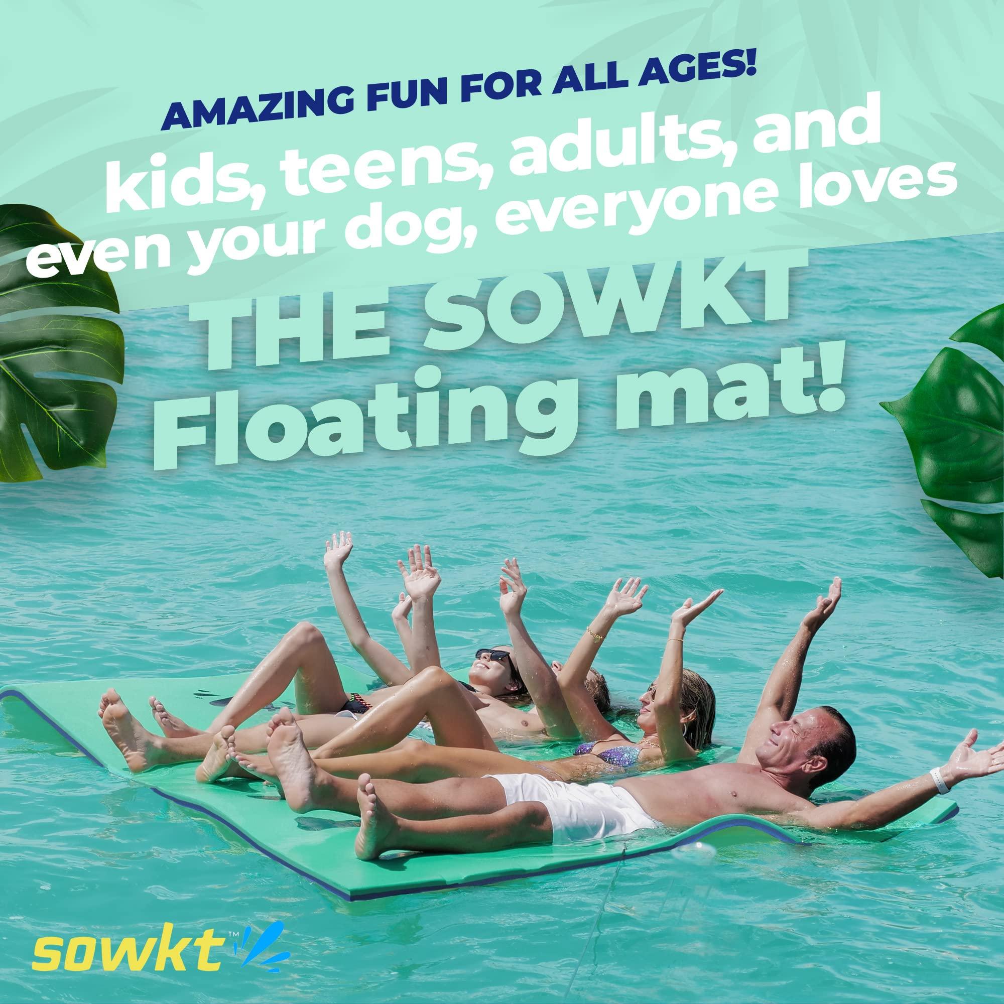 SOWKT Premium Made in USA Lily Pad Floating Mat for Lakes and Pools (18x6 ft) - Great for The Lake, Pool, Boat or as a Floating Dock - Giant Lilly Pad for Adults and Kids Alike for Unlimited Water Fun