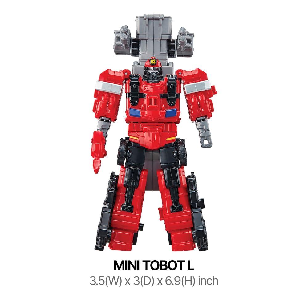 TOBOT New TOBOT, Mini TOBOT L, Youngtoys Transforming Collectible Vehicle to Robot, Heroes Animation Character Toys for Kids 3 and up Transform Toys Cars, Mini Size 7-inch