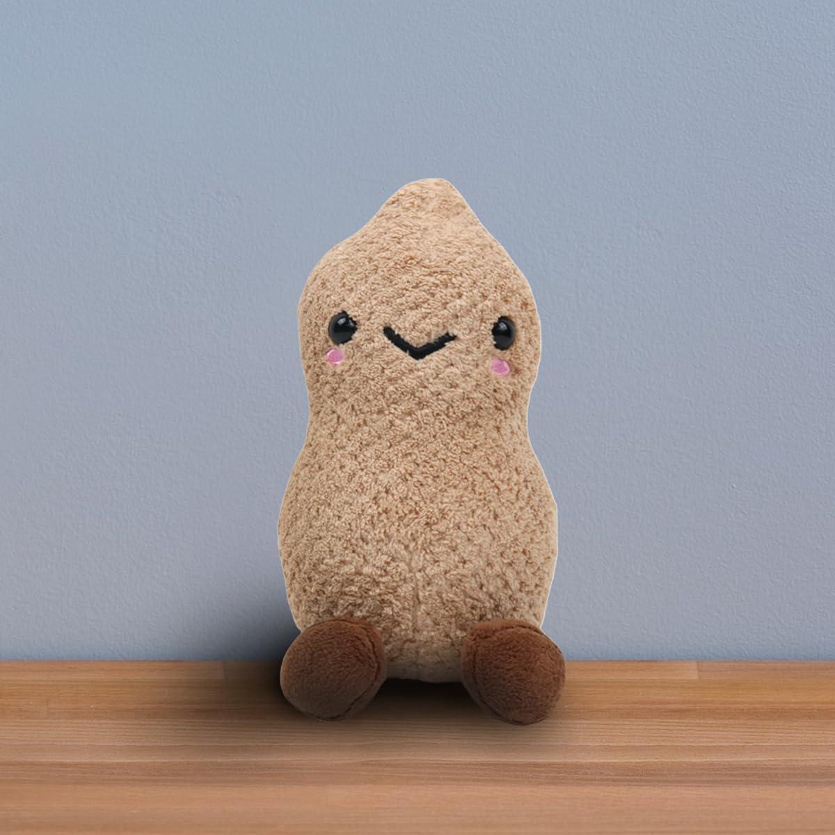 Dupuci Dupuci 6.5inch Peanut Plush Toy Soft Stuffed Doll Smile Face Groundnut Plushies for Kids Gift