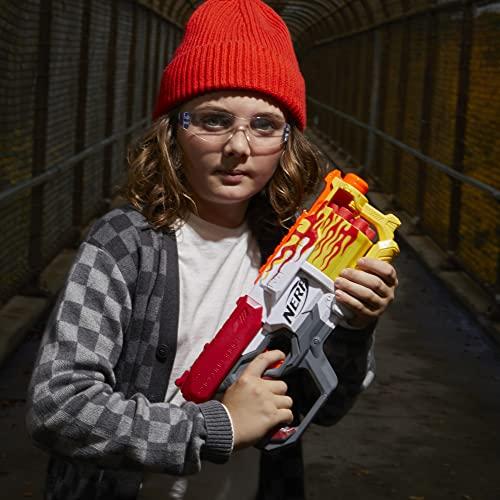 NERF NERF Mega CycloneShock Toy Blaster, Hotrod Color Style, 6-Dart Drum, 6 AccuStrike Mega Darts, Easy Priming (Amazon Exclusive)