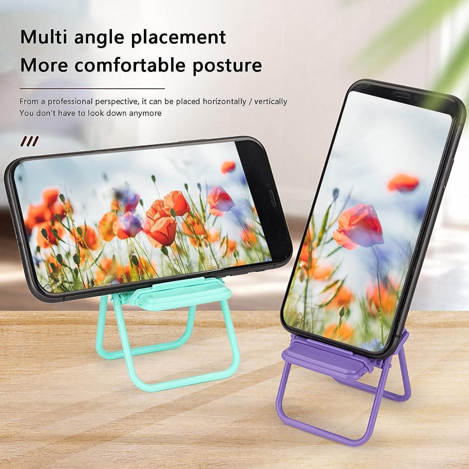 Doefo Doefo Foldable Chairs, Miniature Folding Chairs, Foldable Chair Phone Holder, Cute Tiny Folding Chair Toys, 1:6 Scale Miniature Furniture Chairs, Miniature Accessories