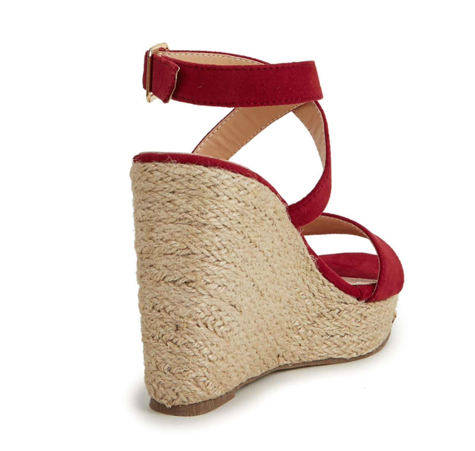 ZBYY ZBYY Women's Platform Sandals Summer Wedge Ankle Strap Open Toe Sandals Wedge Heels Casual Beach Platform Dress Sandals