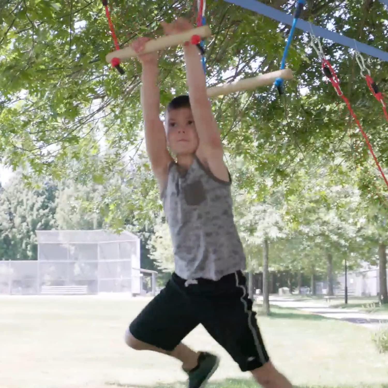 Lily\'s Things Lily\'s Things Monkey Bars for Kids(2 Pack) | Ninja Slackline Accessories for Slackline Obstacle Course | Monkey Bars for Backyard | Attachments to Most Any Home Playground Equipment Sets