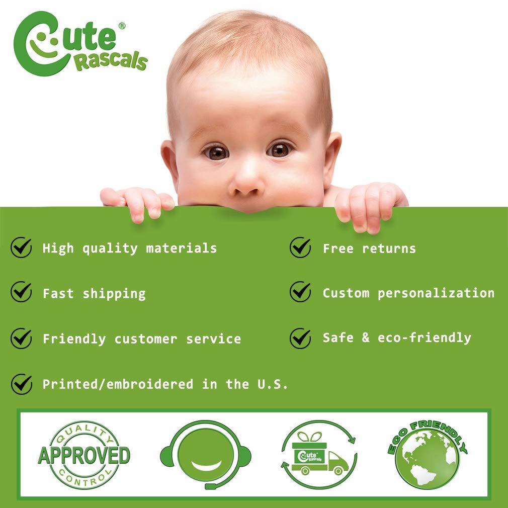 Cute Rascals Custom Toddler & Baby Bibs Burp Cloths Islam Alhamdullilah It's My First Ramadan Arabic Cotton Baby Items for Baby Girl & Boy White Blue Custom Text Here