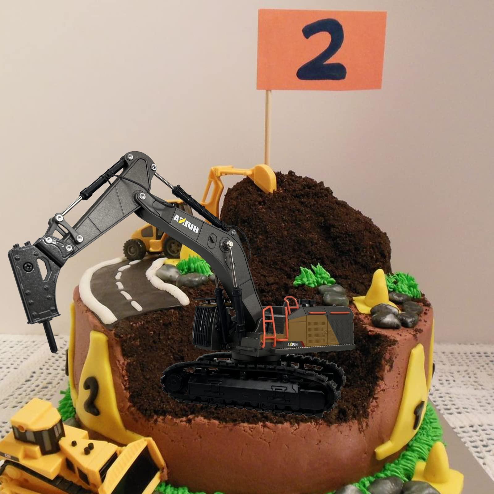 Gemini&Genius Gemini&Genius Drill Excavator Toy for Kids, 1:50 Scale Impact Hammer Excavator Construction Vehicle Toy, Demolition Machine-Tracked Driller, Engineering Car Great Toys and Gifts (Demolition Machine)