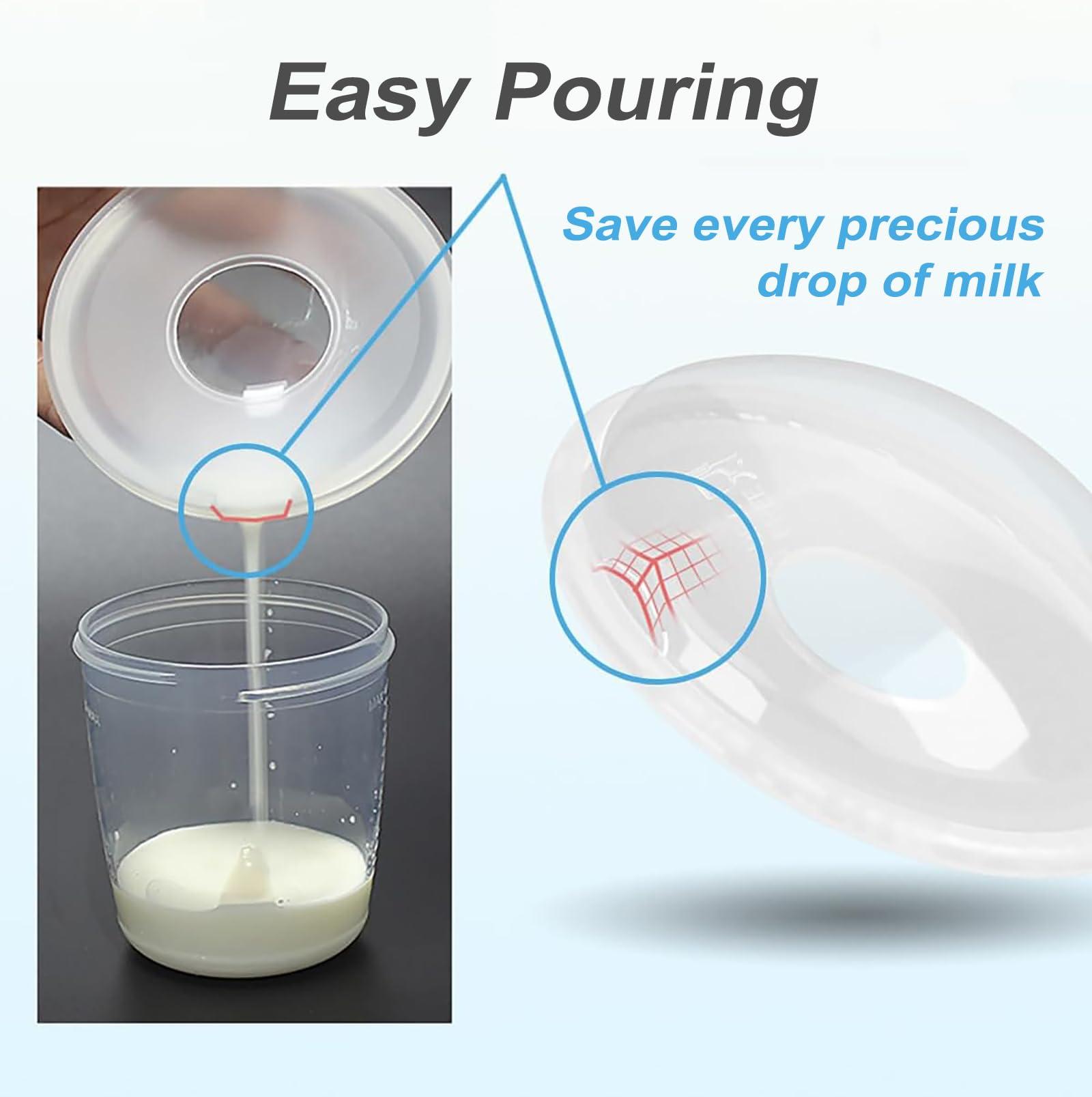 Csakri Milk Collector,4 Pack Reusable Breast Shells with Dustproof Case, Silicone Pad Milk Catcher for Sore Nipples During Milking or Breastfeeding, Collect Breastmilk Leaks for Nursing Moms