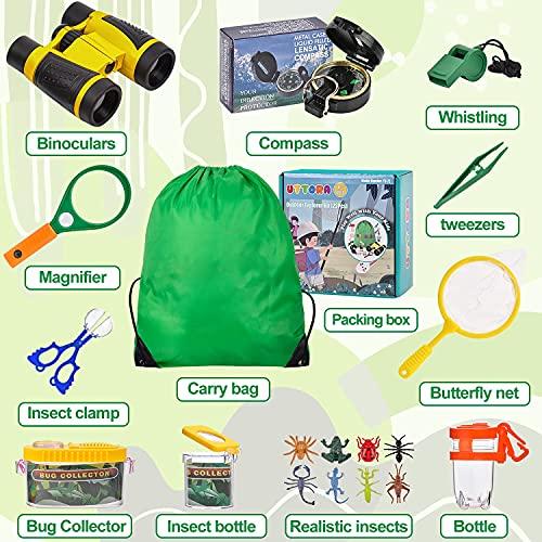 kizplays Outdoor Explorer Kit Gifts Toys,Kids Binoculars Set,Outdoor Exploration Set,Best for 8+ Year Old Boy and Girl,Kids Adventure Kit,Children Outdoor Educational Kit(22 PCS)