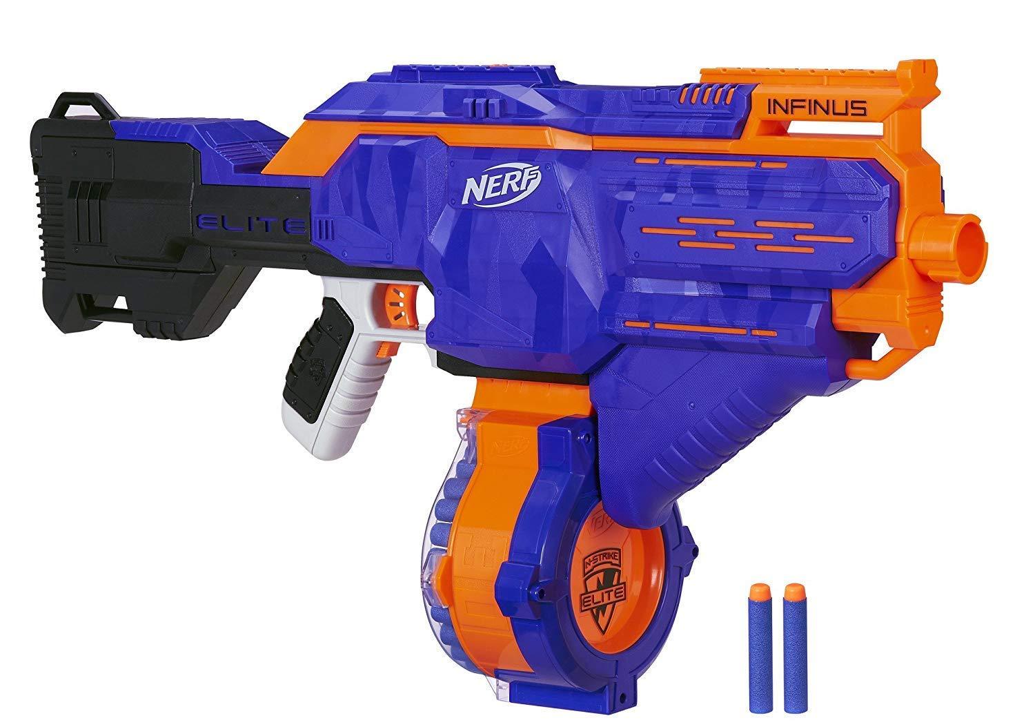 NERF NERF Infinus N-Strike Elite Toy Motorized Blaster with Speed-Load Technology (FFP), Brown