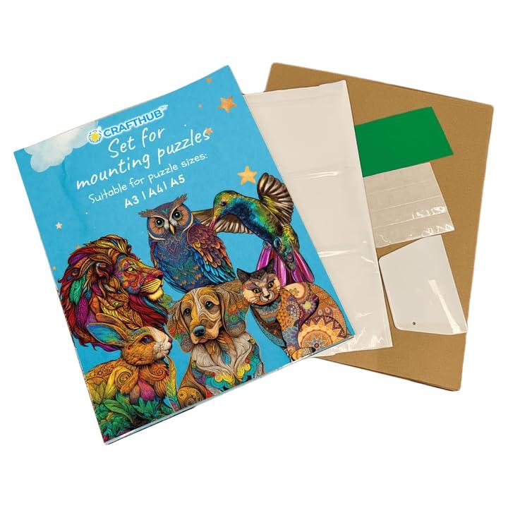 CRAFTHUB CRAFTHUB Cocker Spaniel Wooden Jigsaw Puzzle and Mounting Kit for Adults and Kids, A3 Size