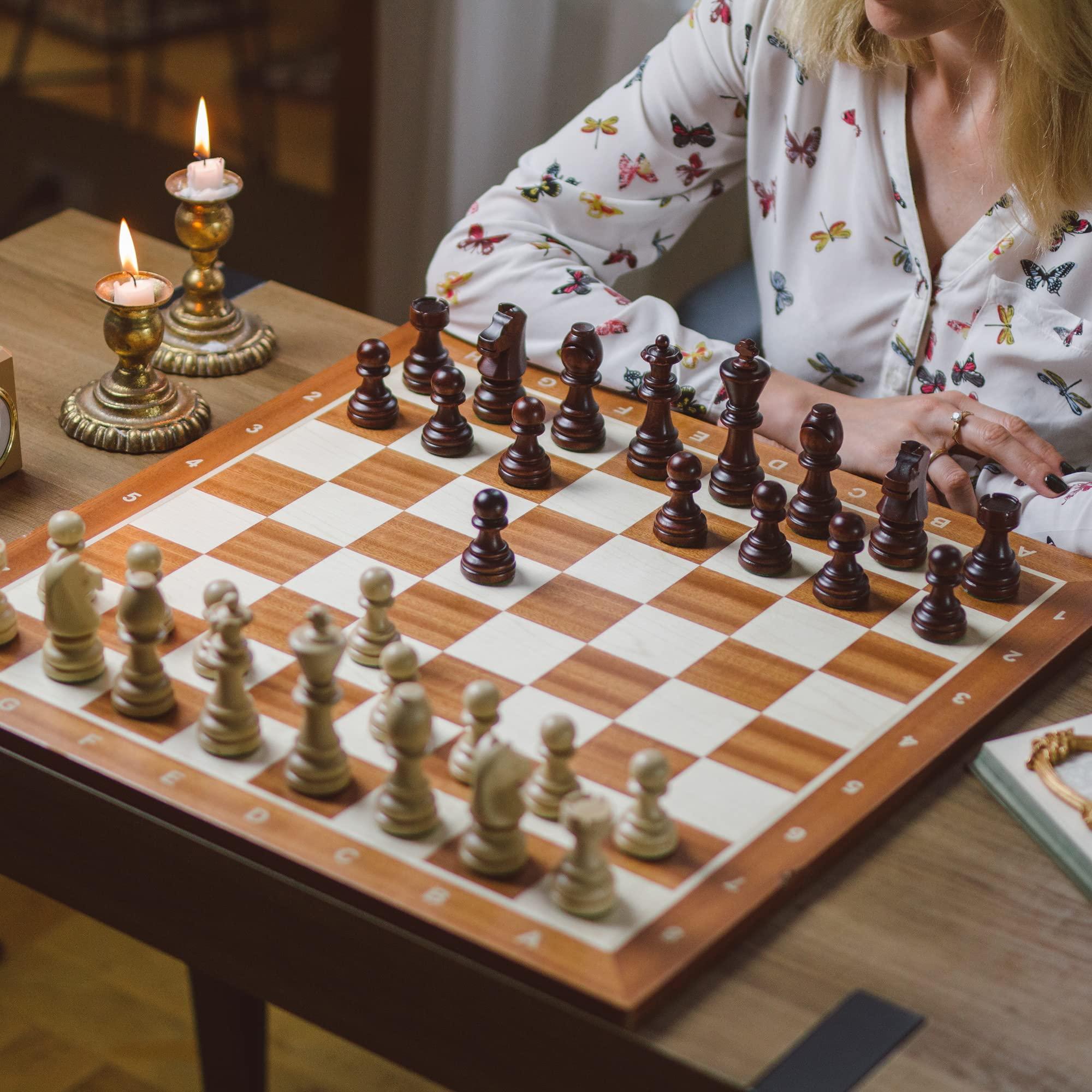Master of Chess Classic Staunton Chess Set NO.7 | Master of Chess Wooden Chess Set | Handmade Tournament Chess Set Without Chess Table - Wooden Chess Pieces Only