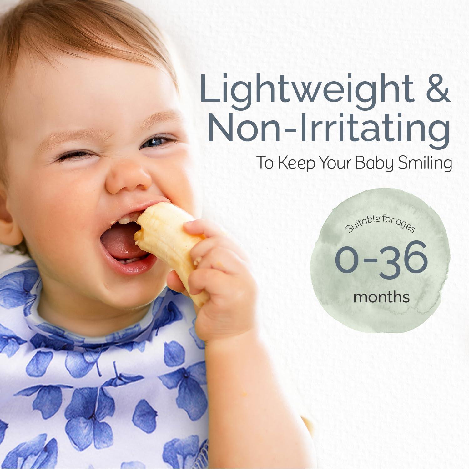 KiddyCare KiddyCare Baby Bibs for Drooling and Teething Baby Girls/boys | Bandana Bibs for Eating, Washable Bibs for Newborn Babies | Organic Cotton Bibs for Infants, Feeding Bibs Waterproof 8|Pack