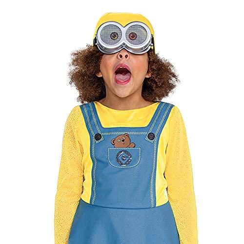 Disguise Bob Minion Girl Costume for Kids, Official Minion Outfit with Goggles and Hat, Classic Size Small (4-6x) Multicolored