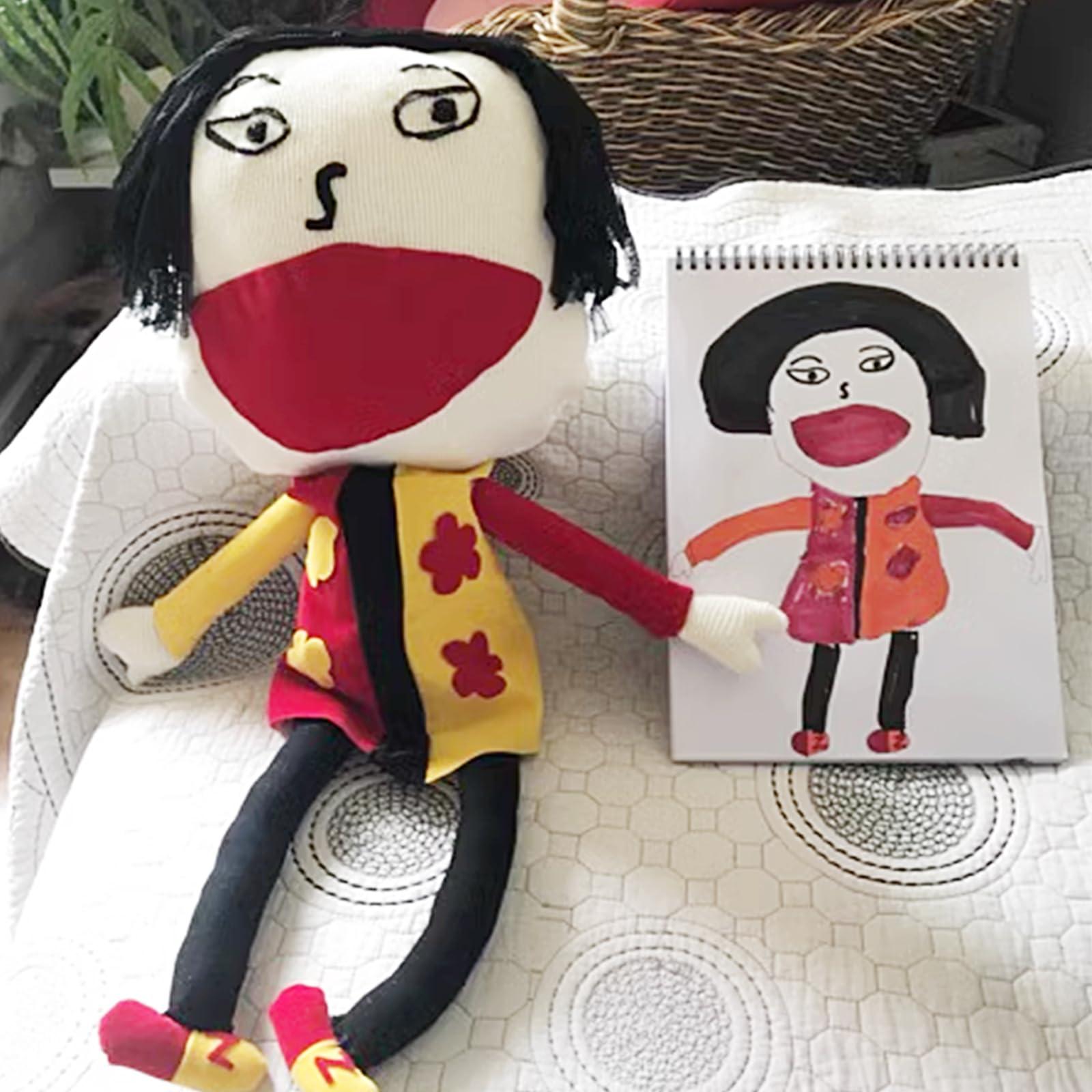 Glorade slihom Drawing To Plush, Custom Stuffed Animal Maker, Custom Plush Stuffed Animal Maker, Plush Toy Maker, Turn Artwork Into Plush,Handmade Plush Toy from Drawing or Artwork10-12inHand drawn