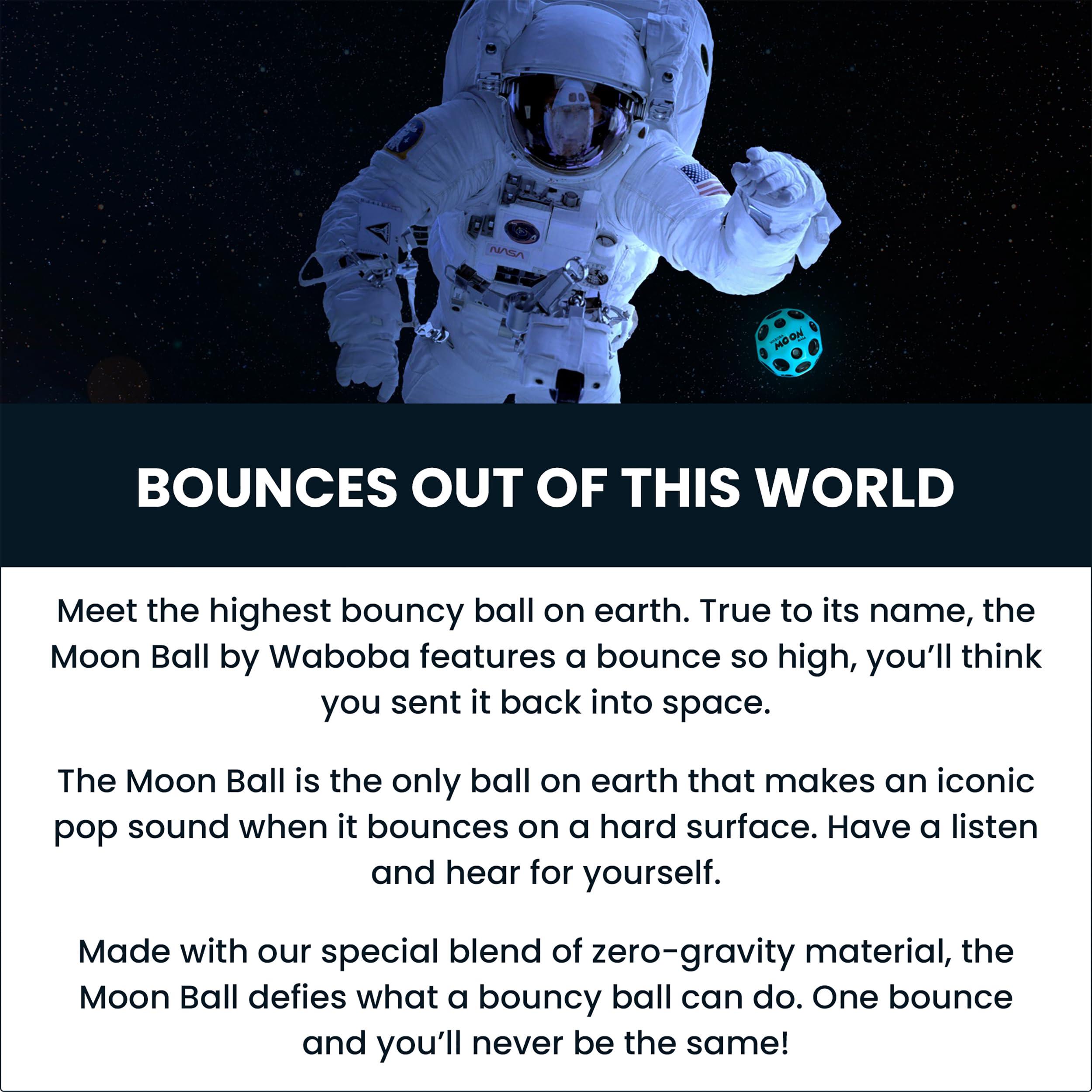 Waboba Waboba Moon Ball Gradient Hyper Bouncy Ball - All Ages Extreme Bounce and Fun - Super High Bouncing Ball Perfect for Active Play and Outdoor Games - Rainbow