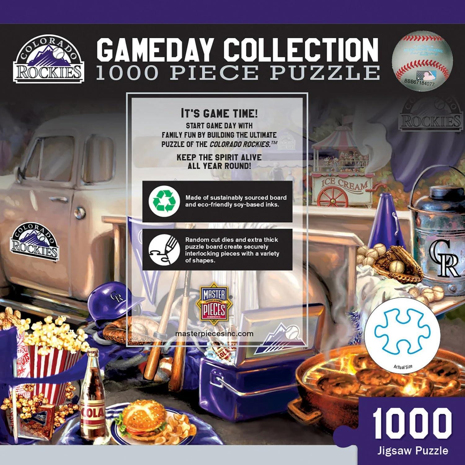 Baby Fanatic MasterPieces 1000 Piece Jigsaw Puzzle for Adults - MLB Colorado Rockies Gameday - 19.25"x26.75"