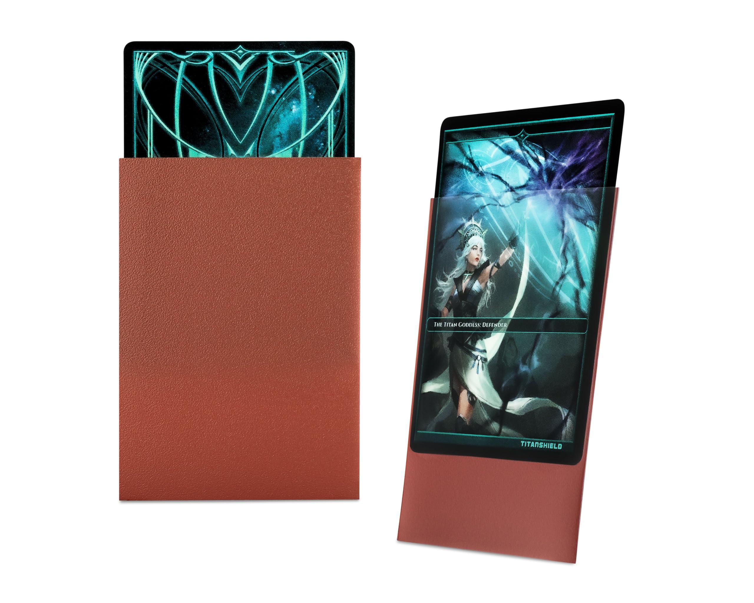 TitanShield TitanShield (150 Copper Sleeves) Compatible with MTG Magic The Gathering, Lorcana, Board Games and Trading Cards 2.5\" x 3.5\" 66x91mm