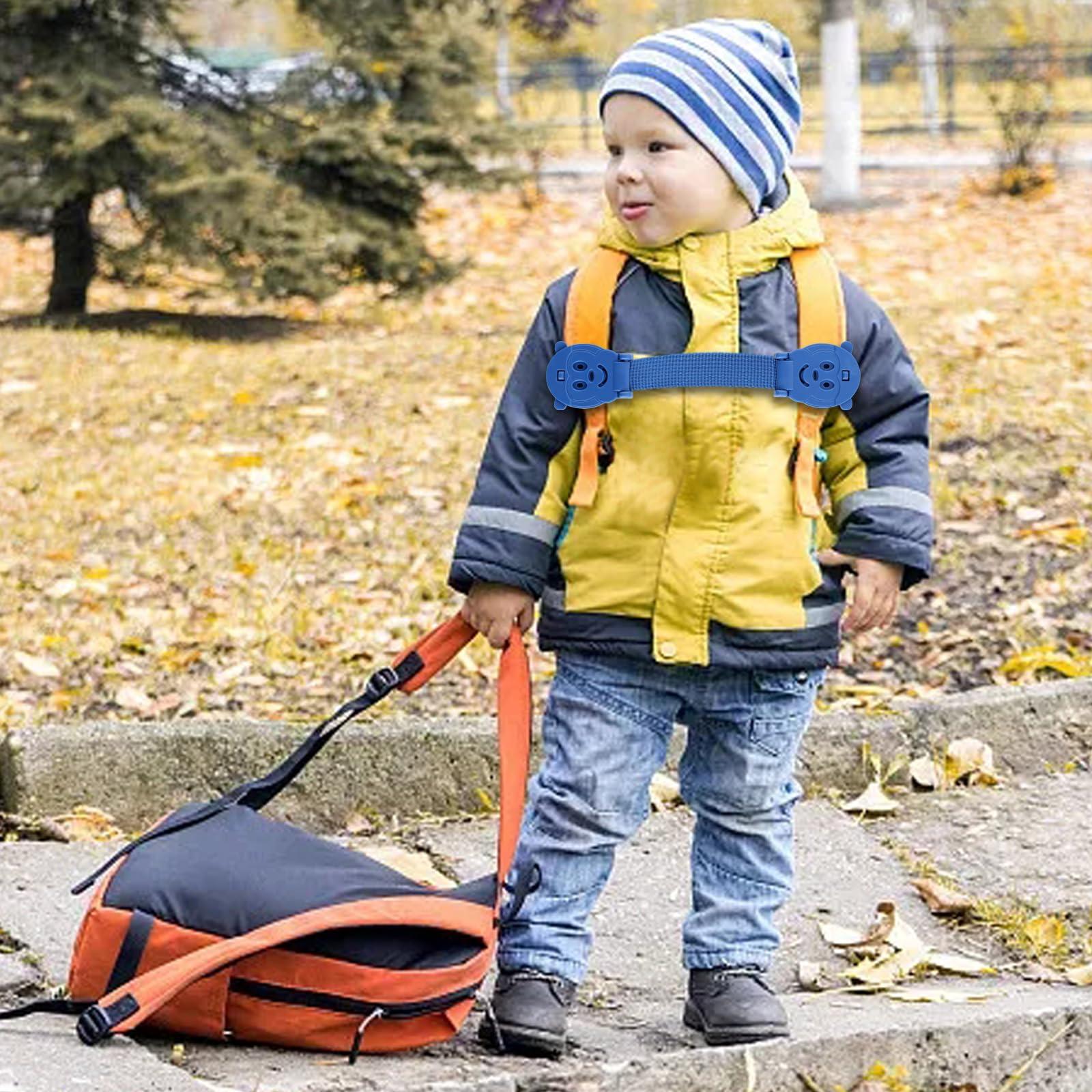 QOPAHI QOPAHI Car Seat Strap Anti Escape, Baby Harness Chest Clip Car Seat Safety Clip, Prevent Children/Kids Taking Their Arms Out of Child Car Seat/High Chairs/Strollers/Baby Reins, Blue(2 Pack)