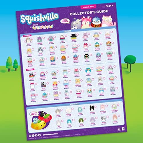 Squishville Squishville by Original Squishmallows Deluxe Day Spa Playscene - Include 2-Inch Duchess The Pink Deer, Towel Wrap, Face Mask, Basin & Lounge Chair - Toys for Kids