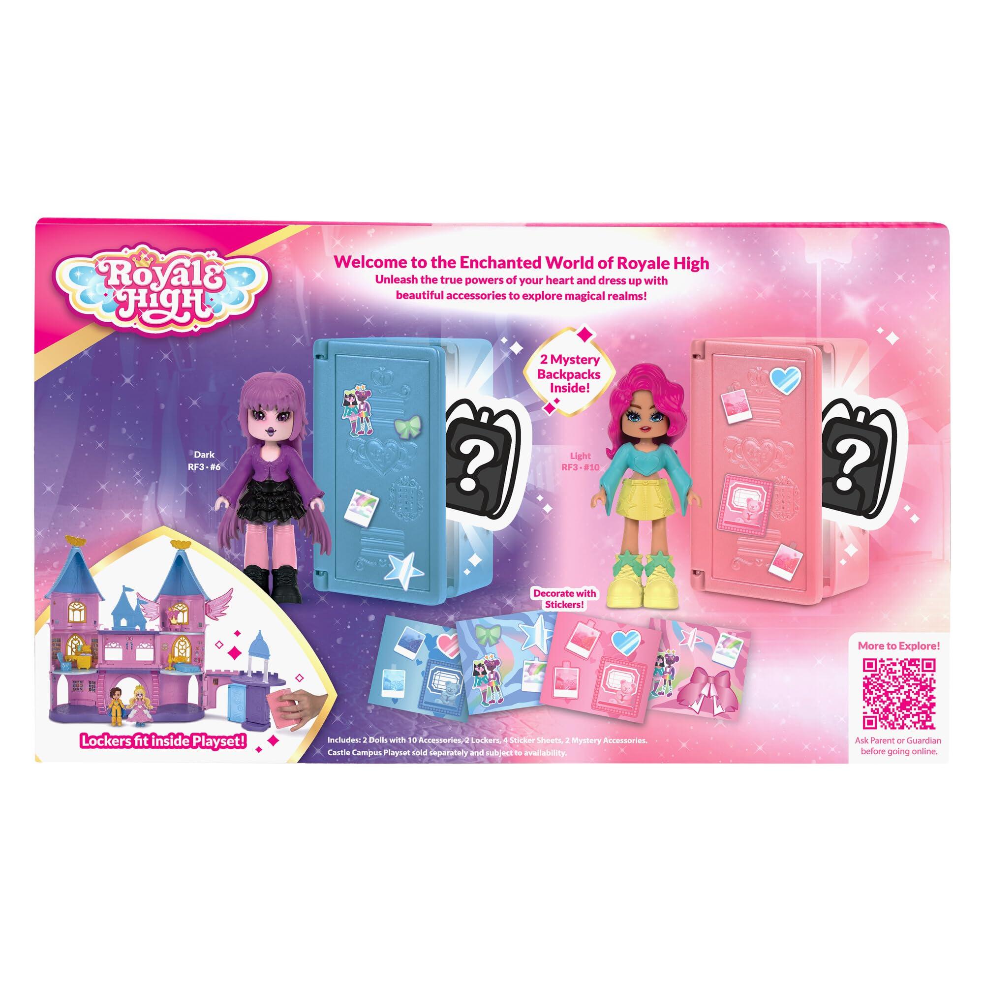 Royale High Royale High Surprise Locker 2-Pack - (2) Series 1 Dolls, Mystery Backpacks, and Lockers - Virtual Item Code for Starlight Bow Included - Ages 5+