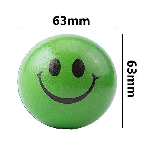Akusety Akusety Neon Colored Smile Funny Face Stress Ball - Happy Smile Face Squishies Toys Stress Balls Bulk Pack of 12 Relaxable 2.5" Stress Relief Smile Squeeze Balls Fun Toys